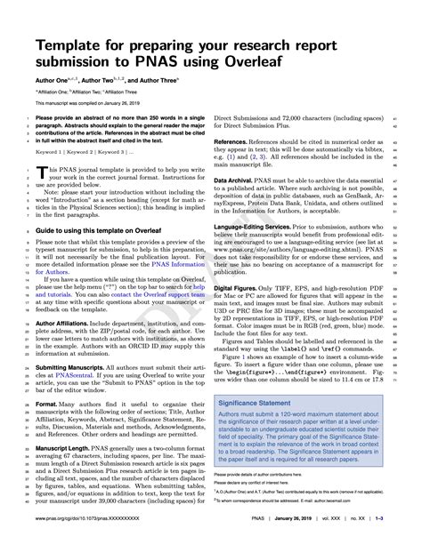 Pnas Latex Template