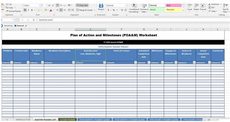 Poa&m Template