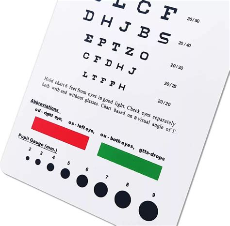 Pocket Snellen Eye Chart