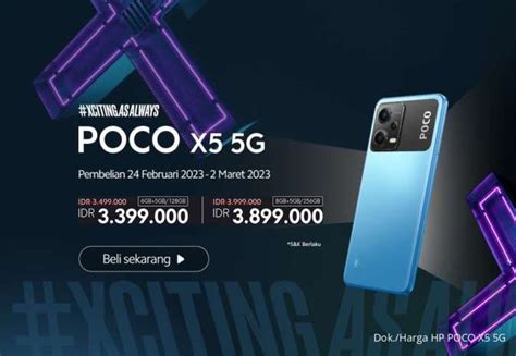 Desain Poco X5 5G