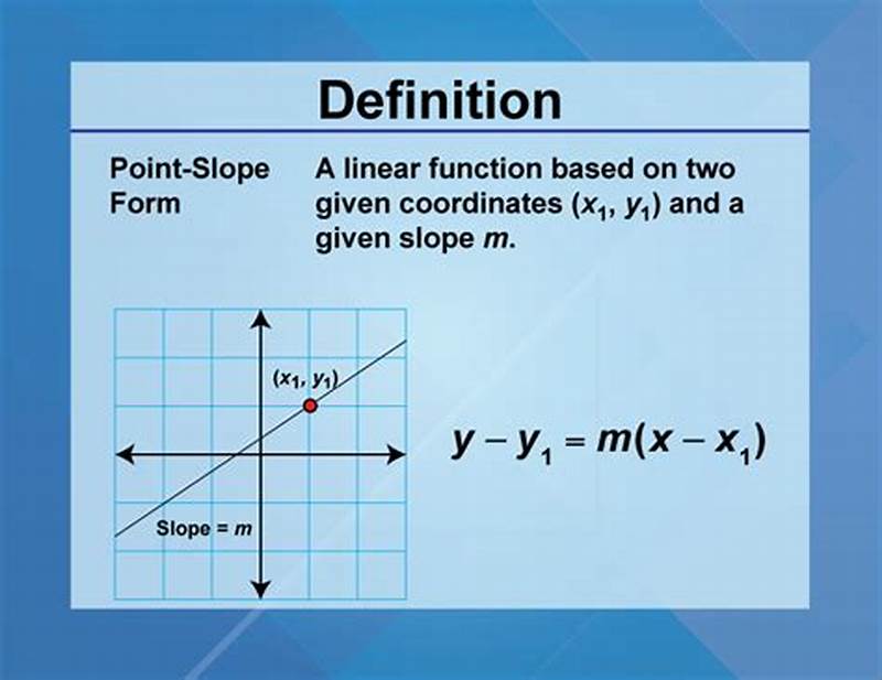 Point Slope Form Math Definition