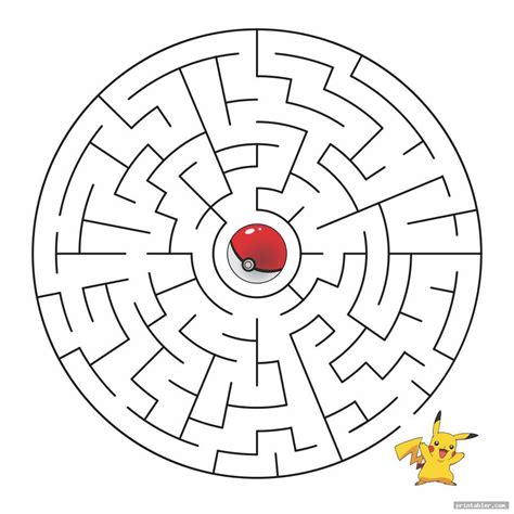 Pokemon Maze Printable