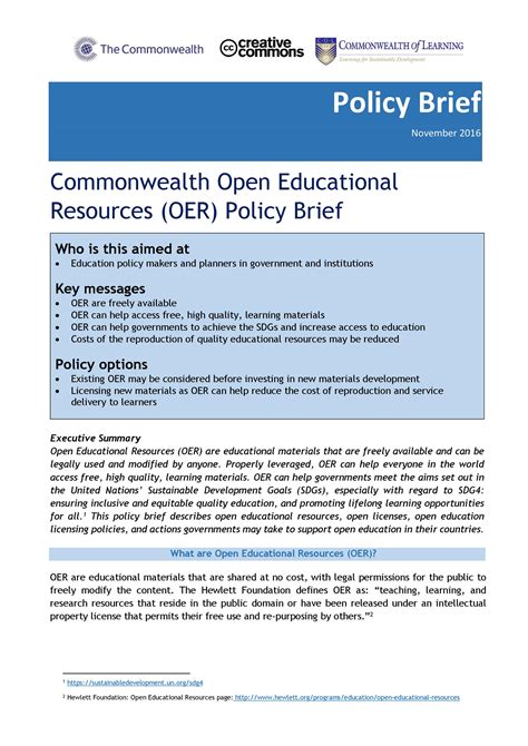 Policy Brief Template Word Free