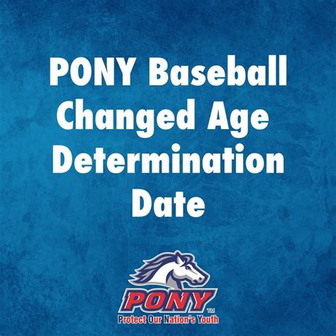 Pony Baseball Age Chart