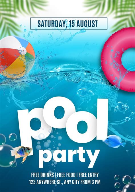Pool Party Flyers Templates