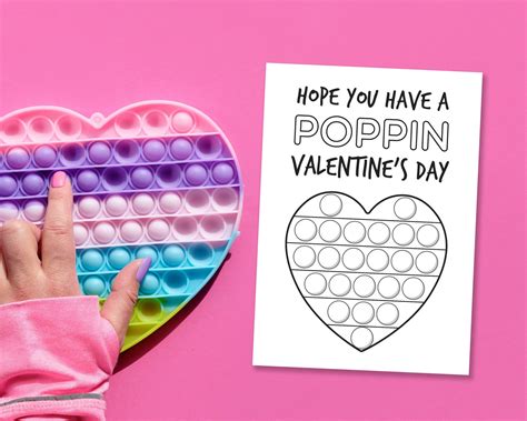 Pop It Valentine Printable