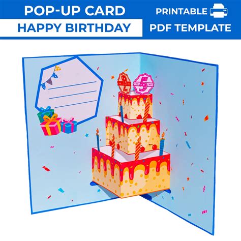 Pop Up Birthday Card Template