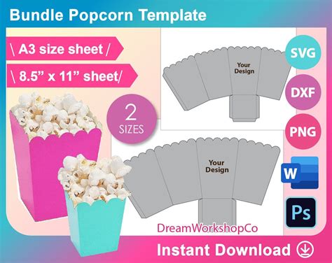 Popcorn Template Printable Free