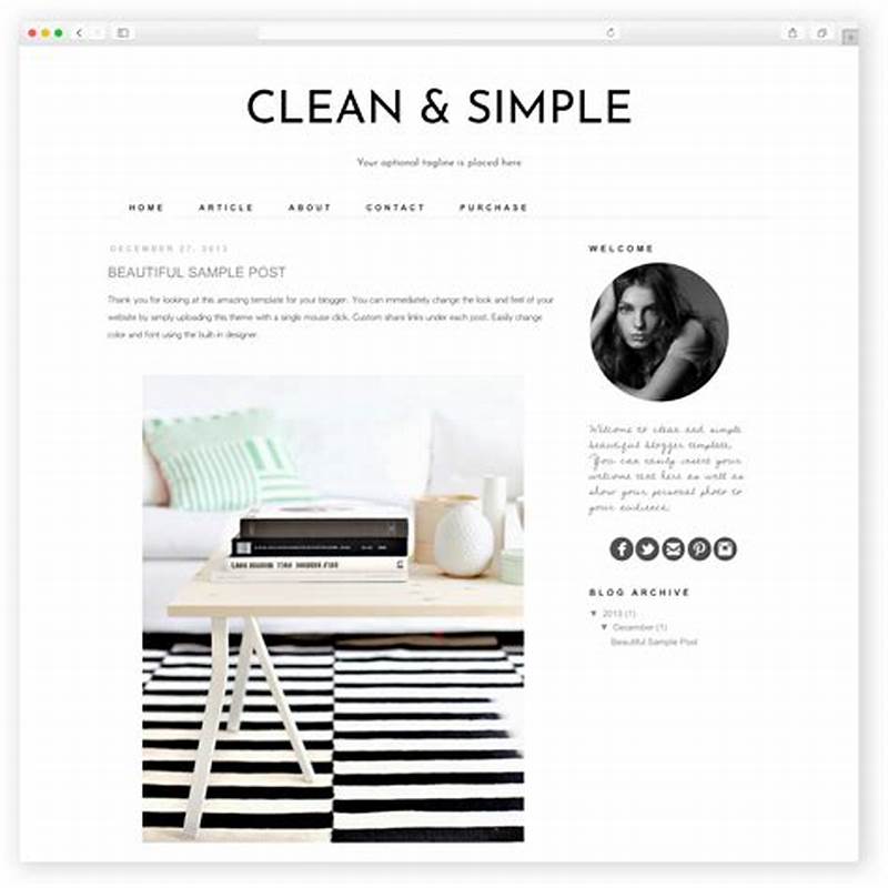Portfolio Template Blog Simple Clean