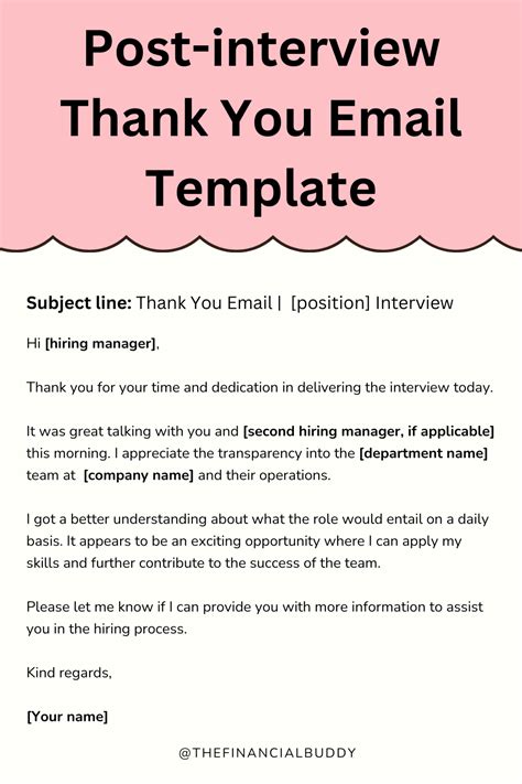 Post Interview Email Template