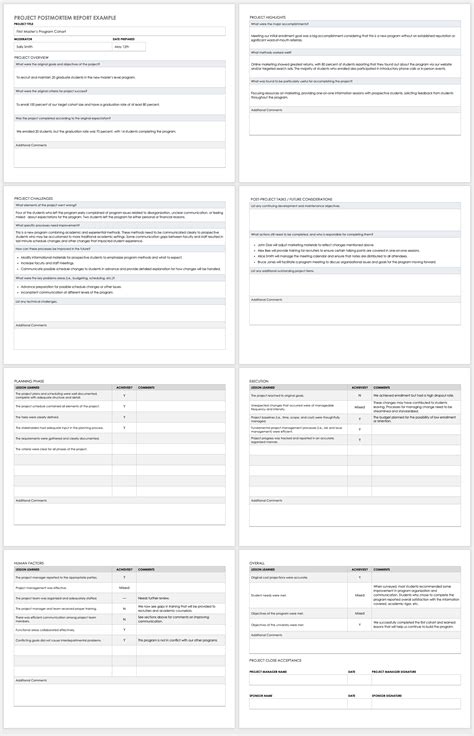 Post Mortem Report Template