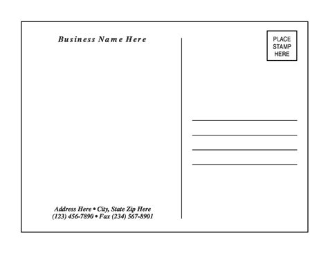 Postcard Template Portrait