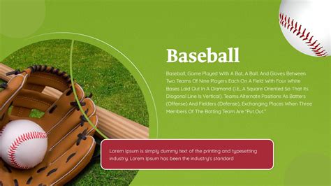 Powerpoint Template Baseball