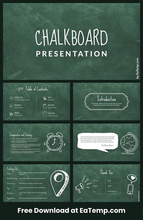 Ppt Template Chalkboard