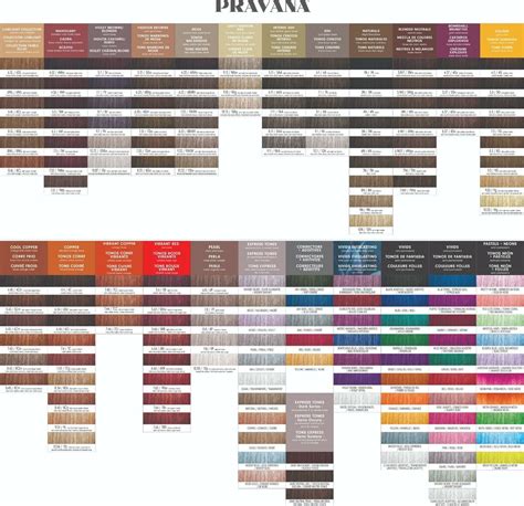 Pravana Brown Color Chart