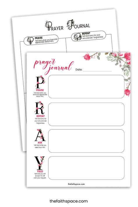 Prayer Journal Template Free
