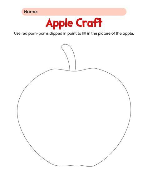 Preschool Apple Template