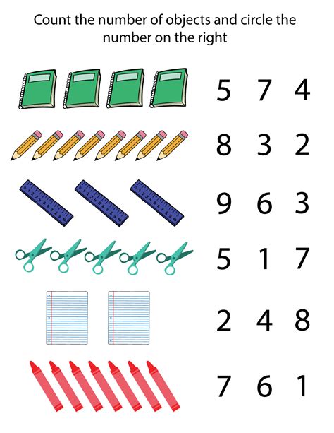 Preschool Math Printables Free