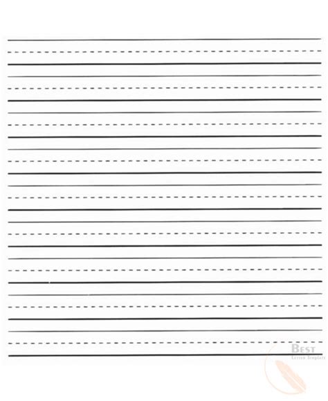 Preschool Printable Lined Paper