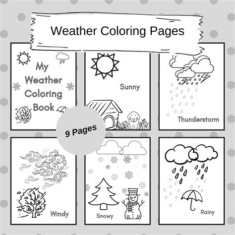 Preschool Printable Weather Coloring Pages
