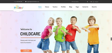 Preschool Website Templates