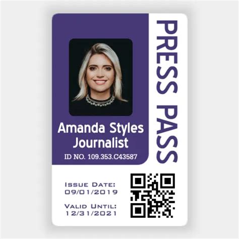 Press Pass Template