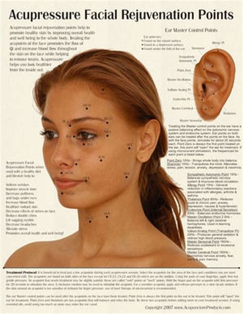 Pressure Points Face Chart