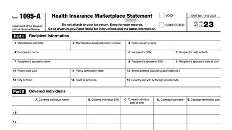 Printable 1095 A Form Marketplace