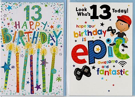 Printable 13th Birthday Cards
