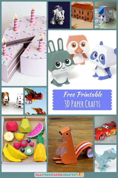 Printable 3d Paper Crafts Templates Free