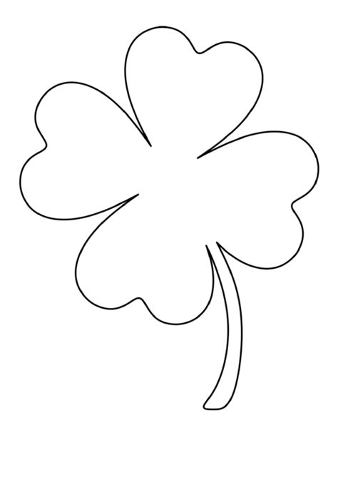Printable 4 Leaf Clover Template