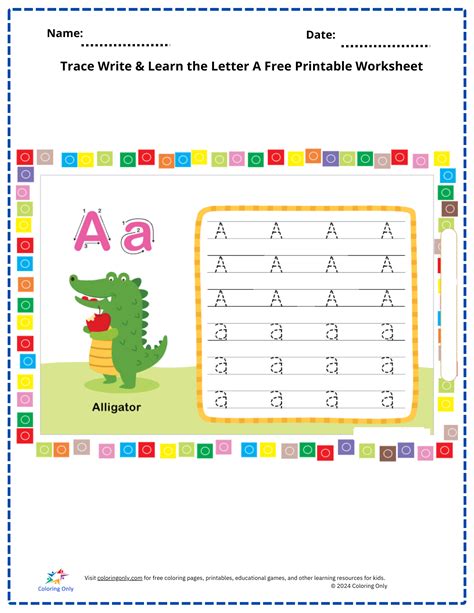 Printable A Worksheet