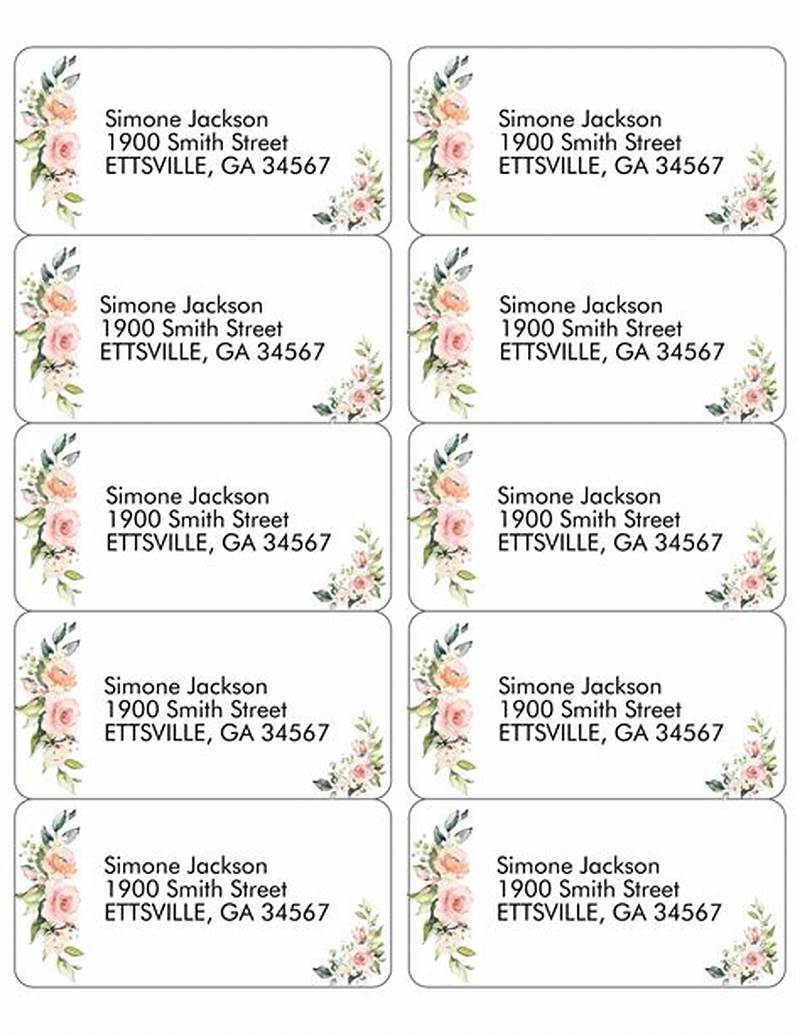 Printable Address Labels For Envelopes