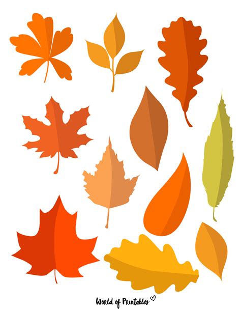 Printable Autumn Leaves