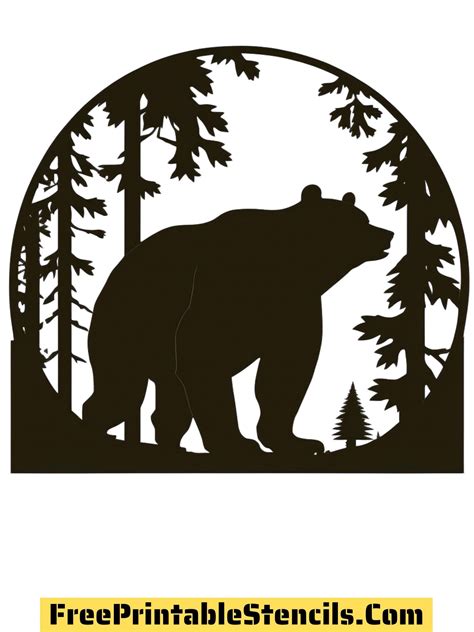 Printable Bear Stencil