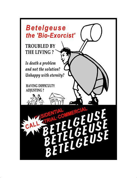 Printable Beetlejuice Flyer