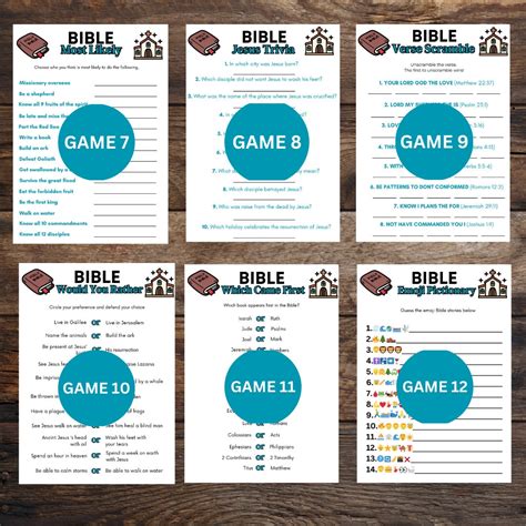 Printable Bible Games
