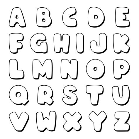 Printable Big Bubble Letters