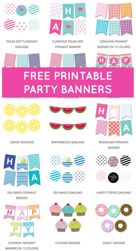 Printable Birthday Party Decorations