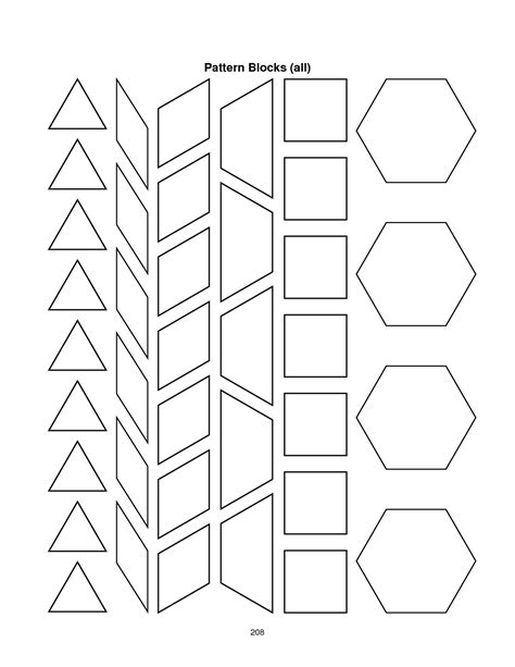 Printable Blank Pattern Block Templates