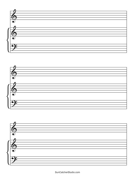 Printable Blank Piano Sheet