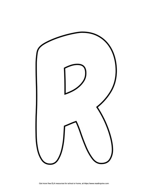 Printable Bubble Letter R
