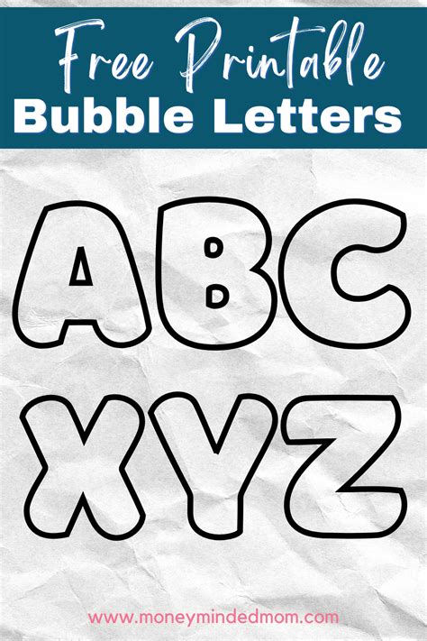 Printable Bubble Letters Of The Alphabet