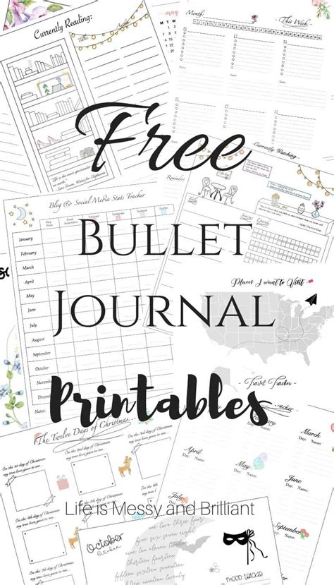 Printable Bullet Journal Pages
