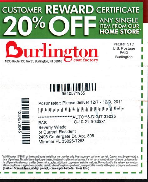 Printable Burlington Coupons