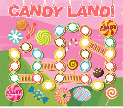 Printable Candy Land Board Game