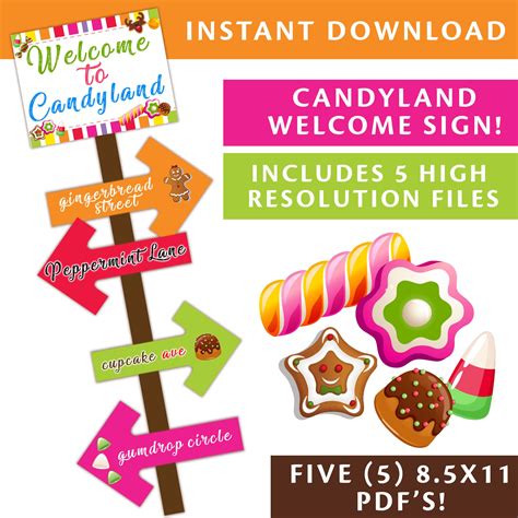 Printable Candyland Signs
