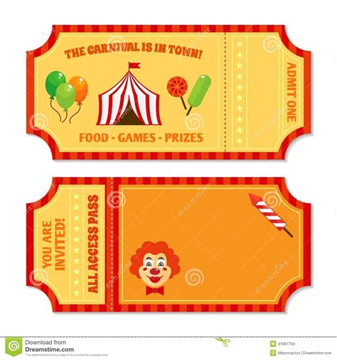 Printable Carnival Tickets