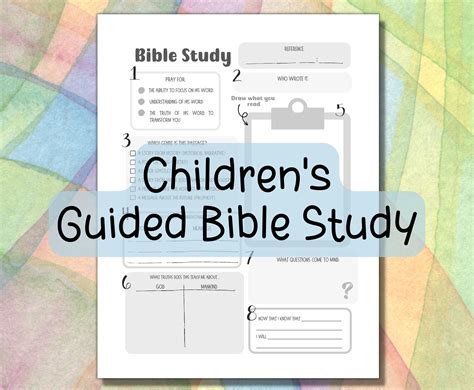 Printable Childrens Bible Studies