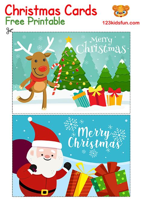 Printable Childrens Christmas Cards